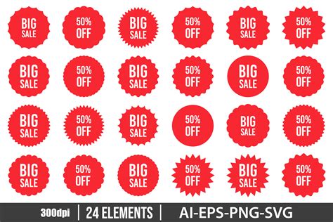 Big Sale Sticker Clipart Vector Design Graphic By Emil Timplaru Store