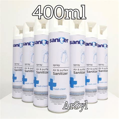 Jual Disinfektan Saniter Spray Air Surface Sanitizer 400ml Shopee