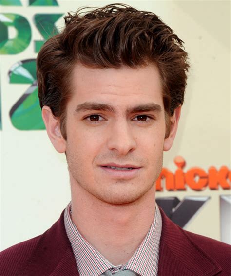 Andrew Garfield Short Straight Dark Brunette Hairstyle