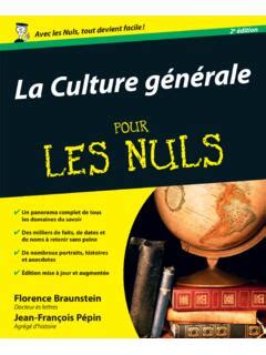 Culture G N Rale Pour Les Nuls Mccs Fr Culture G N Rale