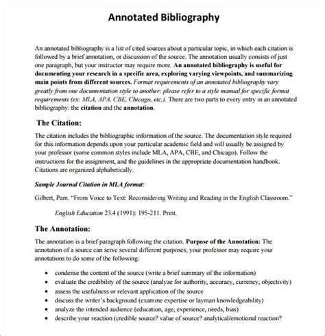 Annotated Bibliography Template Apa 7