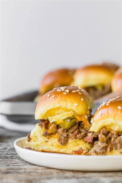 Baked Bacon Cheeseburger Sliders The Perfect Party Food