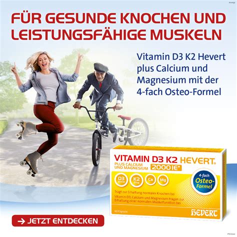 Vitamin D3 K2 Hevert Plus Calcium Und Magnesium 2000 Ie 60 St Shop