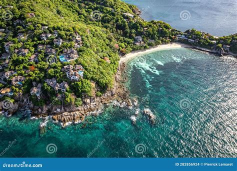 Aerial View Of Shark Bay In Koh Tao Thailand Stock Photo Image Of