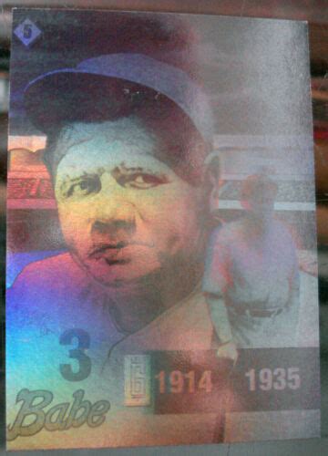 Babe Ruth 1992 Gold Entertainment Hologram Baseball Card EBay