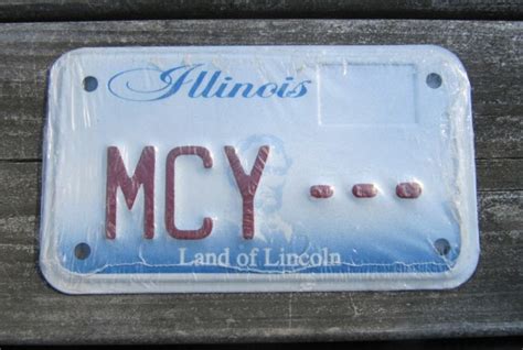 Illinois Motorcycle Land of Lincoln License Plate SAMPLE for Sale, Motorcycle License Plates for ...