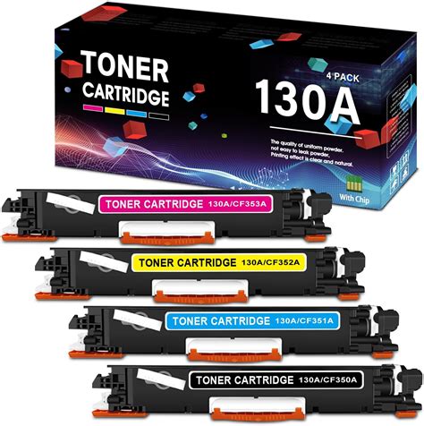 Amazon 130A 4 Pack Toner Cartridge CF350A CF351A CF352A CF353A