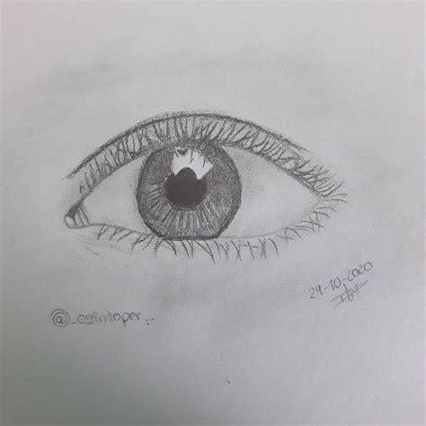 A Pencil Drawing Of An Eye