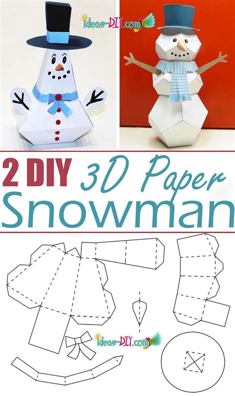 Diy D Paper Snowman The Best Ideas Diy Crafts Decor Projects