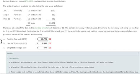 Solved Periodic Inventory Using FIFO LIFO And SolutionInn