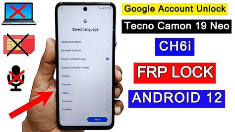 Tecno Camon Neo Frp Bypass Android Tecno Ch I Frp Unlock