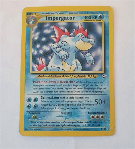 Impergator Feraligatr 4 111 Holo Neo Genesis Kaufen Auf Ricardo