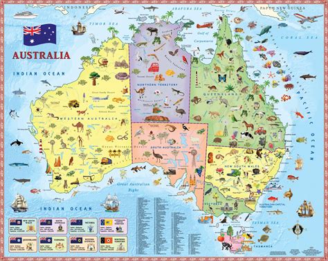 Illustrated map of Australia for Kids - | 9789871663101 | Amazon.com.au