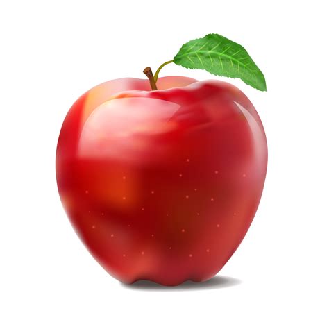 3d Red Apple Png With Green Leaf 23271623 Png