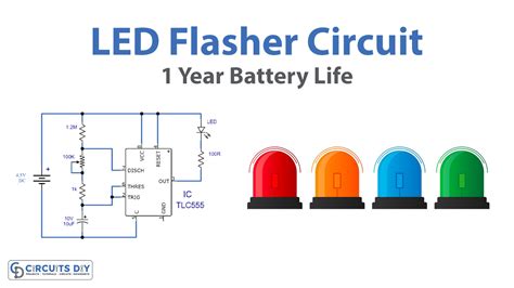 Led Flasher Circuit With One Year Battery Life