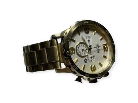 Fossil Watch Mens Nate Chronograph Gold Tone Stainless Steel Watch Jr1479 002100437513 Cash