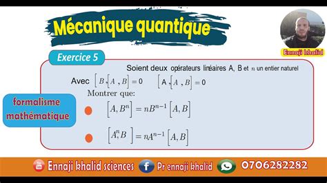 Les commutateurs opérateurs linéaires Formalisme mathématique