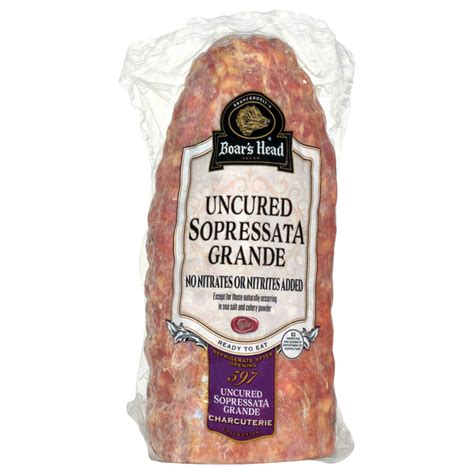 Save On Boar S Head Deli Uncured Sopressata Grande Thin Sliced Order