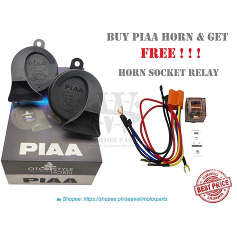 PIAA OTO Style Horn Dual LOUD Horn FREE HORN RELAY SET | Shopee Philippines