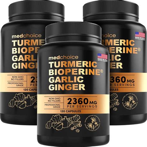 Amazon MEDCHOICE Turmeric Ginger 240ct And Sleep Melatonin