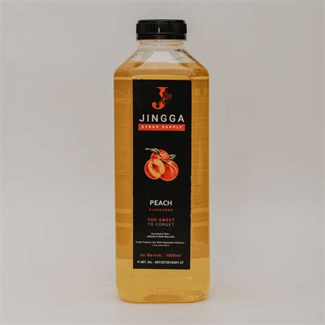 Jual Jingga Peach Syrup Ml Sirup Flavour Peach Untuk Mocktail