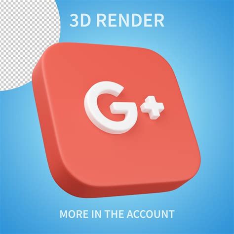 Google mais renderização 3d do ícone PSD Premium