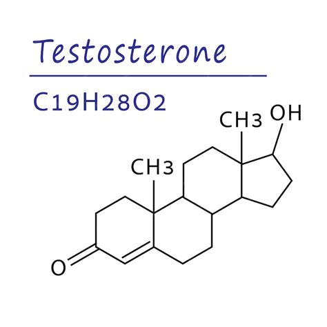 Premium Vector Chemical Structure Of Molecule Testosterone Male Sex Hormone Testosterone Formula