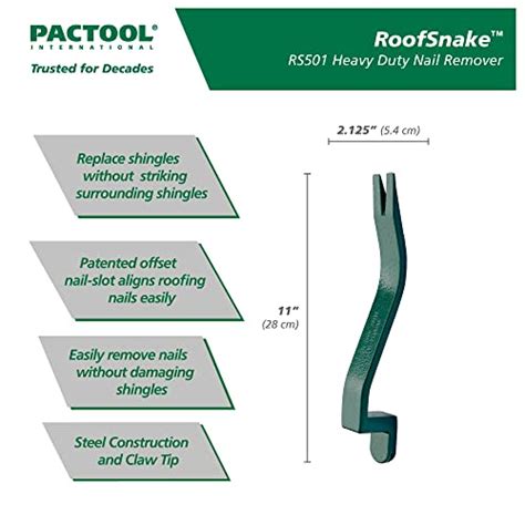 PacTool RS501 Outil Serpent De Toit Barre De Levier Pour Bardeaux