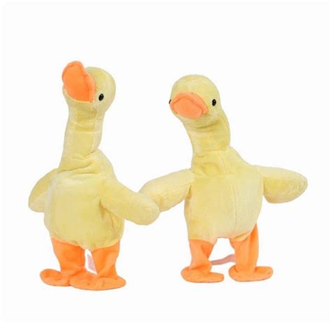 Marche électrique chantant en peluche en peluche canard Animal poupée