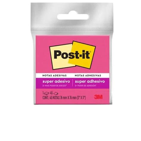 3m Post It 3x3 Super Sticky Rosado 45h Paperstop