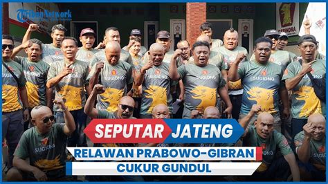 Tasyakuran No Urut 2 Relawan Prabowo Gibran Di Semarang Cukur Gundul