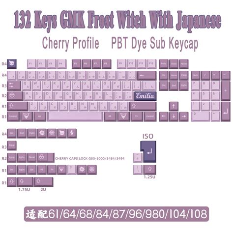 Keycap B N T B N Ph M C Gmk Frost Witch Keycaps Cherry Pbt Dye Sub