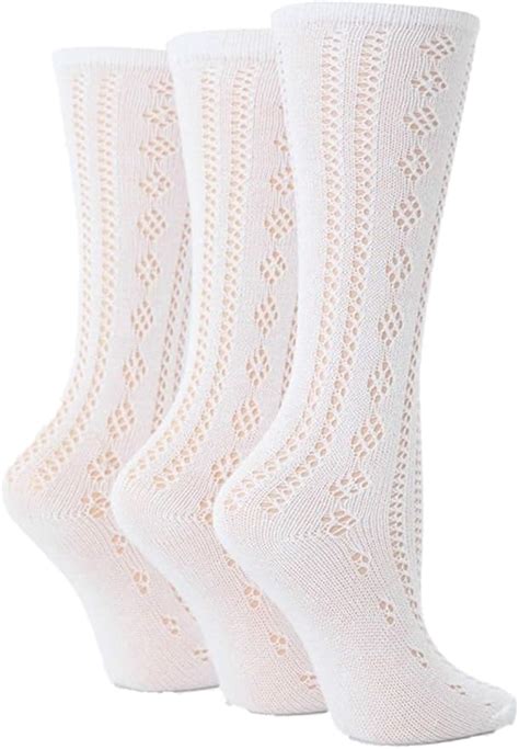 3 Pairs Girls Traditional White Knee High Pelerine School Socks