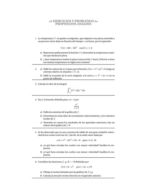 Ejercicios Y Problemas Propuestos Analisis