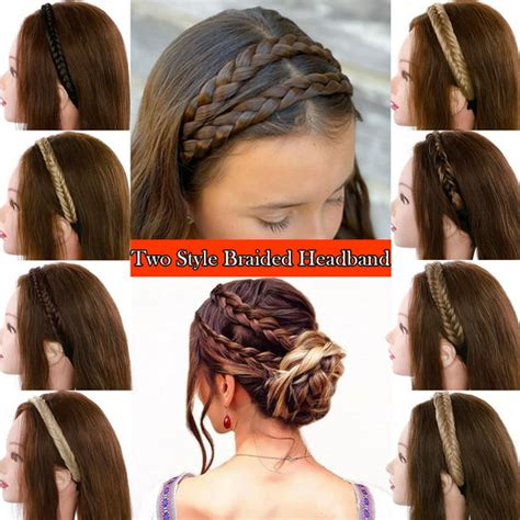 Sego Synthetic Hair Braided Headband Classic Chunky Wide Plaited Braids