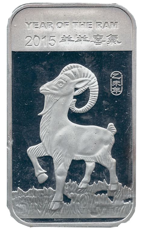 1 Oz Silver Apmex Year Of The Ram United States Numista