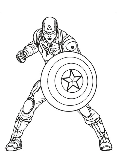 Dessin Captain America Coloriages Imprimer The Best Porn Website