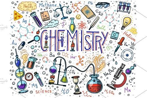 Chemistry Icons Doodle Set An Education Illustration By Arthur Balitskiy Chemistry Drawing