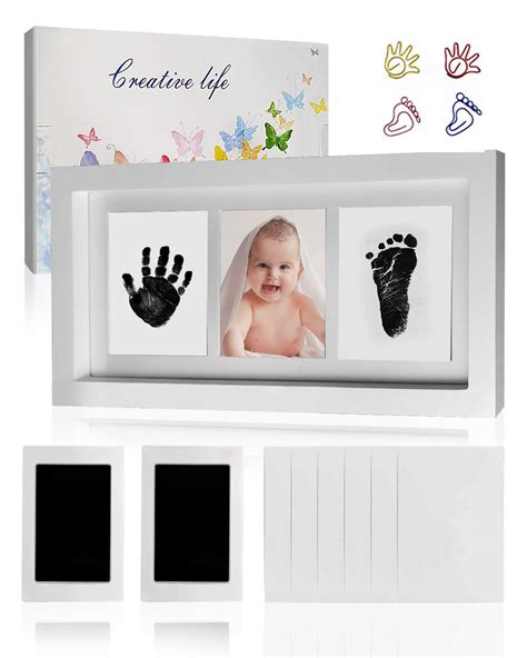 Moxtoyu Baby Handprint And Footprint Photo Frame Kit Clean