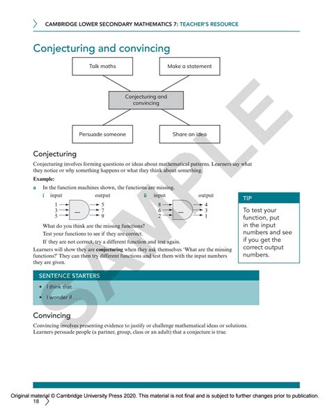 Lower Secondary Mathematics Teachers Resource Sample By Cambridge