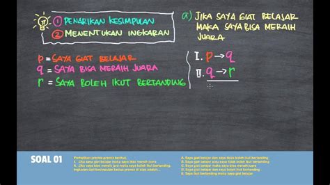 Belajar Menarik Kesimpulan Logika Matematika Youtube