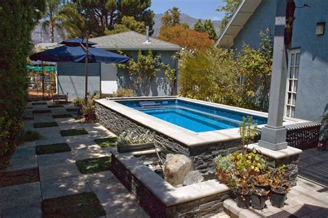 Inground Swimming Pools Partially Inground Pool Ideas