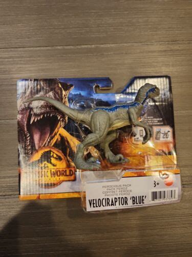 Jurassic World Dominion Velociraptor Blue Ferocious Pack Dinosaur New Mattel Oem 4620521238