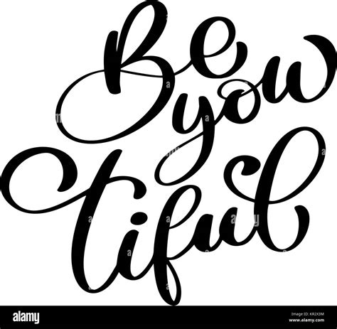 Be You Tiful Beauty Hand Drawn Greetings Lettering Beautiful Modern