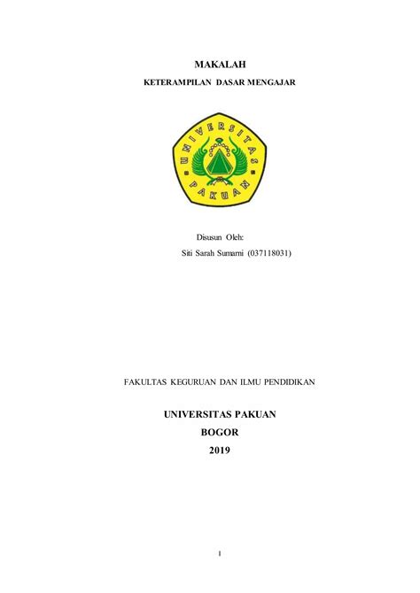 Keterampilan Dasar Mengajar Pdf