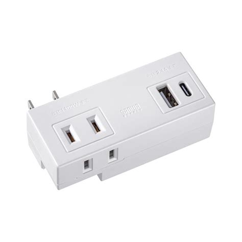 サンワサプライsanwa Supply モバイルタップ Ac×2個口usb A×1type C×1