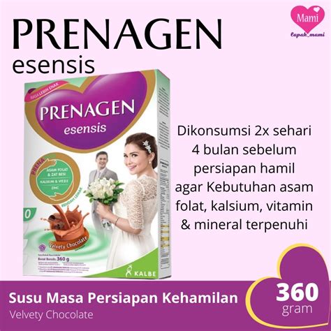 Jual Prenagen Esensis Velvety Chocolate Gr Susu Persiapan Kehamilan