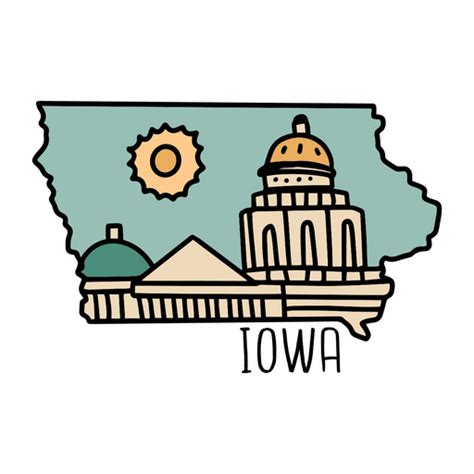 Design Png E Svg De Adesivo Da Cidade De Iowa Por Adesivo Da Cidade De