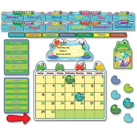 Carson Dellosa Education Prek Grade 3 Funky Frogs Calendar Set