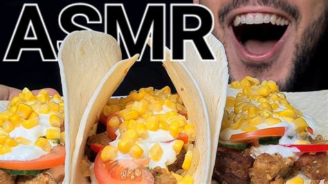 Asmr Meatball Wraps Eating Sounds No Talking Mukbang Youtube